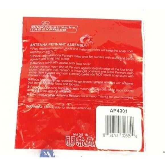 MLB Detroit Tigers Team Logo Car Antenna Mini Baseball Pennant Rico Industries - Picture 5 of 5